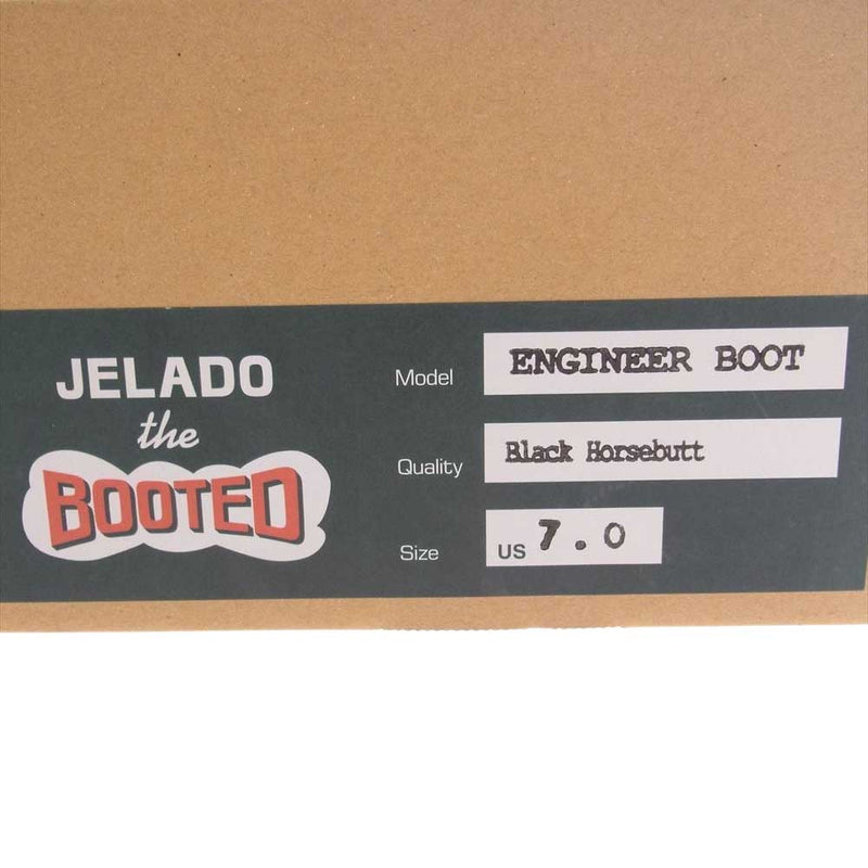 JELADO ジェラード JB94901  the BOOTED ENGINEER BOOT エンジニアブーツ BLACK 黒 茶芯  ブラック系 US7【新古品】【未使用】【中古】