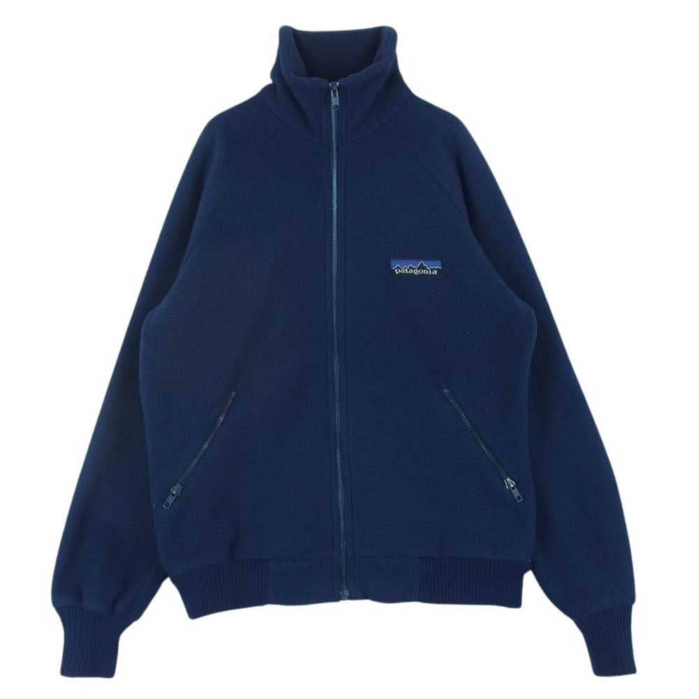 patagonia パタゴニア ヴィンテージ 80s Rマークなし ジップアップ フリース ジャケット ネイビー系 M【中古】