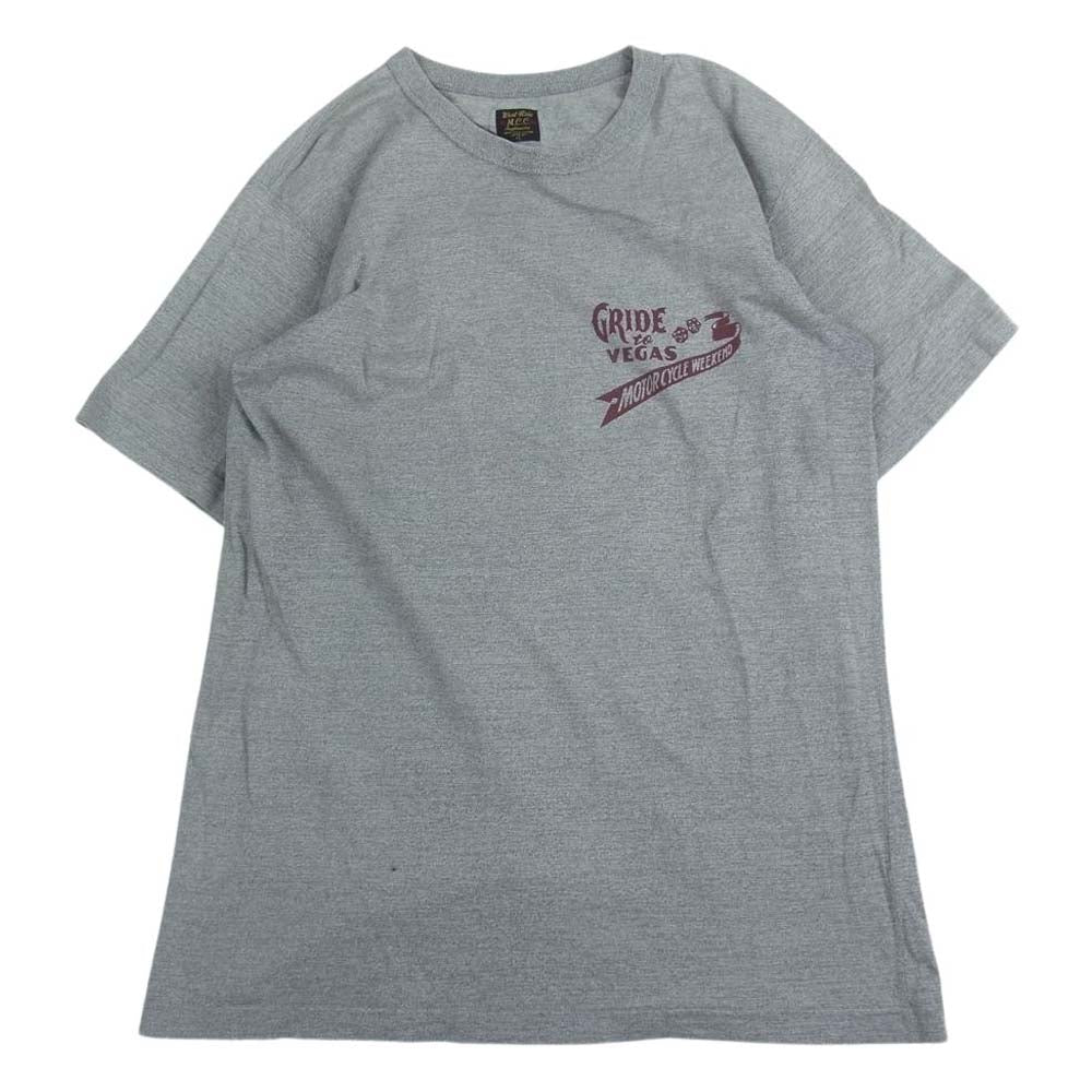 ウエストライド コットン プリント Tシャツ カットソー 半袖 グレー系 42【中古】