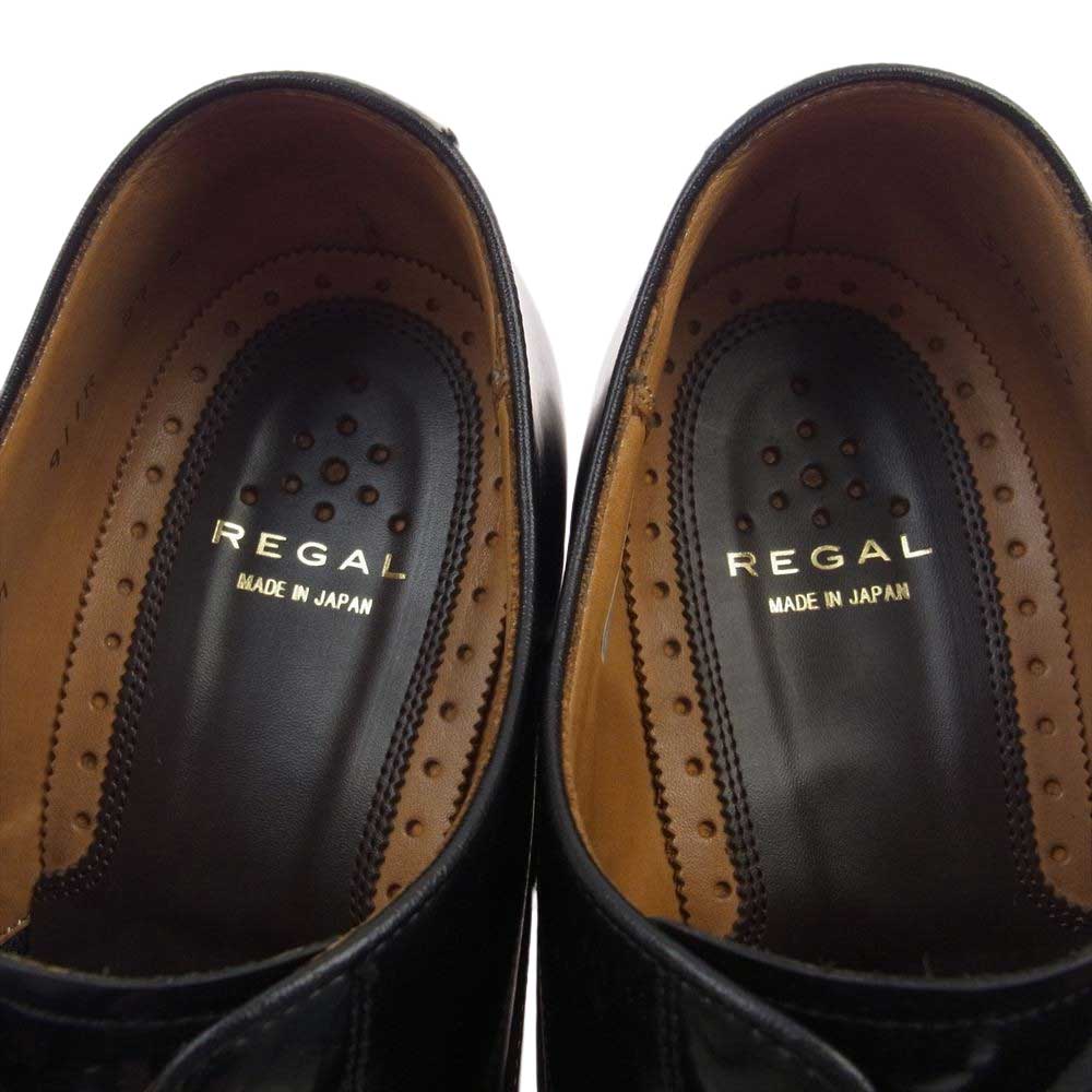 REGAL リーガル 911R ストレートチップ レザー ビジネス ドレスシューズ ブラック系 27R【中古】