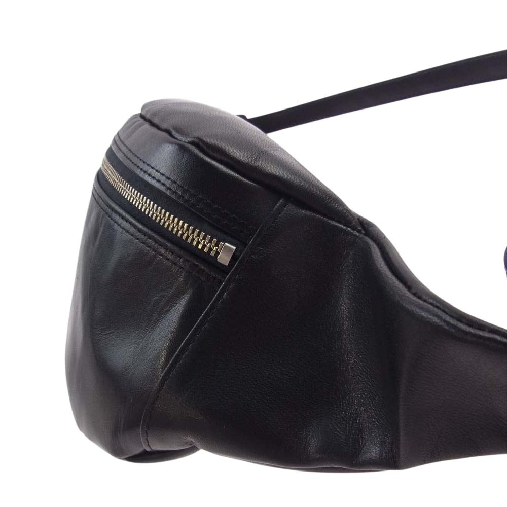 ワイツーレザー BG-07 日本製 Horsehide ホースハイド 馬革 UNIVERSALジップ ボディーバッグ ショルダーバッグ ブラック系【中古】
