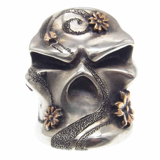 STARLIN GEAR スターリンギア ギャランティ付属 パンチャーステルスリングシルバー925 wハンドウィンドテクスチャー コパーチェリーブロッサム リング 指輪 シルバー系 19号【中古】