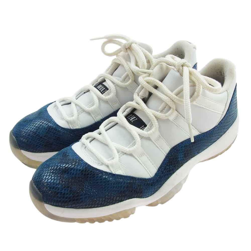 NIKE ナイキ CD6846-102  AIR JORDAN 11 RETRO LOW LE  エア ジョーダン 11 レトロ ロー ローカットスニーカー ネイビー系 ホワイト系 28【中古】
