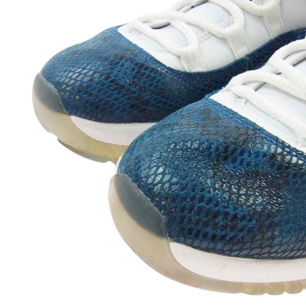 NIKE ナイキ CD6846-102  AIR JORDAN 11 RETRO LOW LE  エア ジョーダン 11 レトロ ロー ローカットスニーカー ネイビー系 ホワイト系 28【中古】