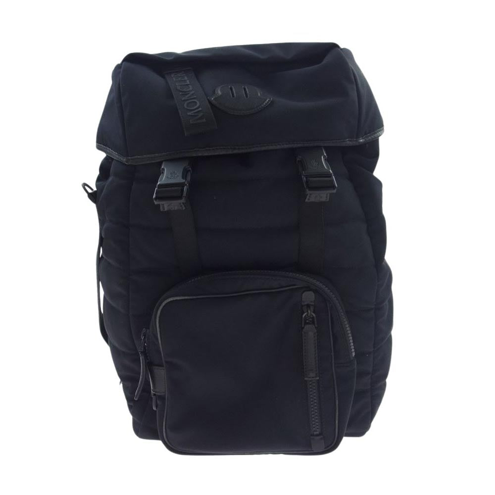 MONCLER モンクレール D209A0062900 CHUTE BACKPACK シュート バックパック トリコロールロゴ リュック ブラック系【中古】