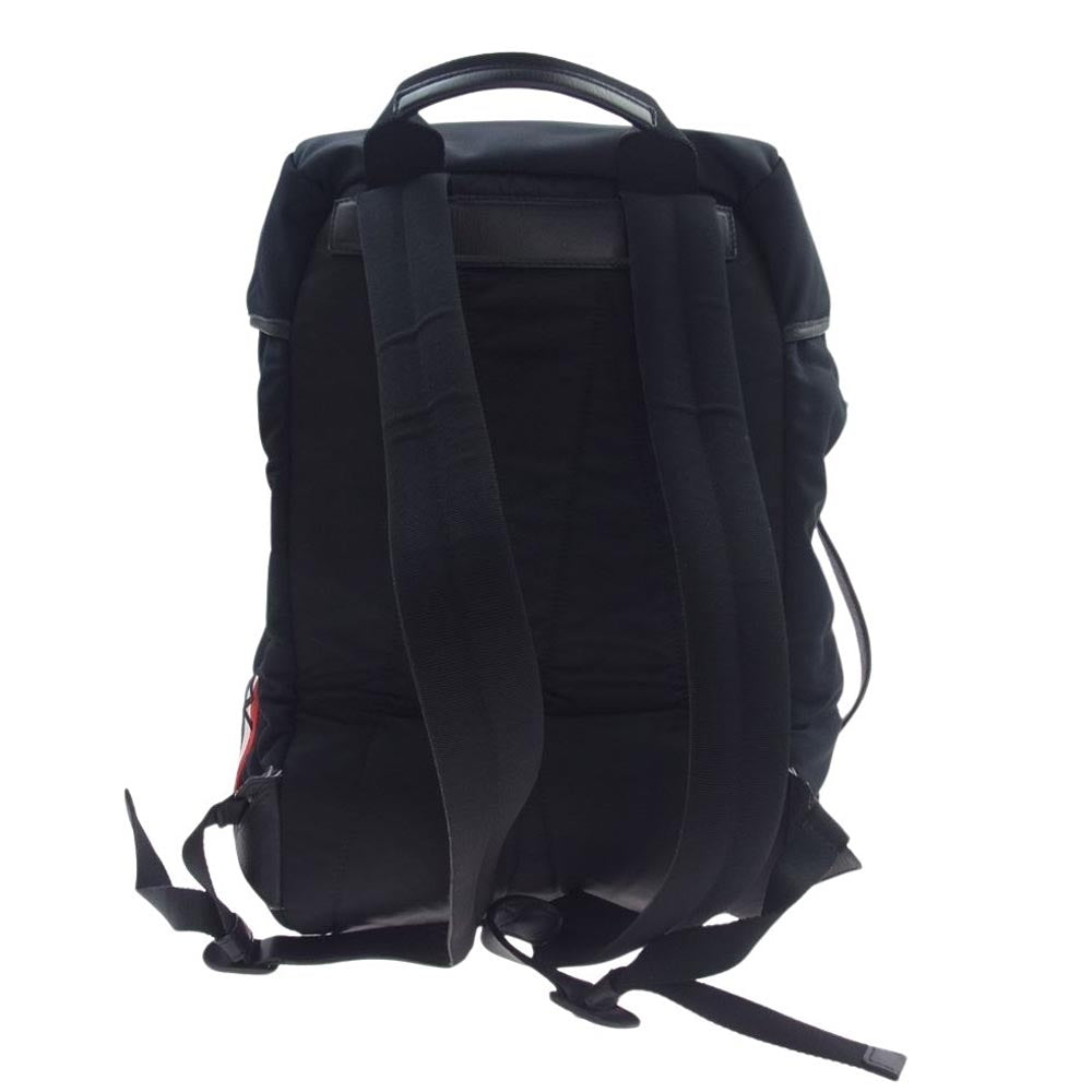 MONCLER モンクレール D209A0062900 CHUTE BACKPACK シュート バックパック トリコロールロゴ リュック ブラック系【中古】