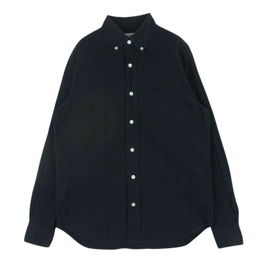 ROTTWEILER ロットワイラー コットン BD ボタンダウン 長袖 シャツ 日本製 ブラック系 L【中古】