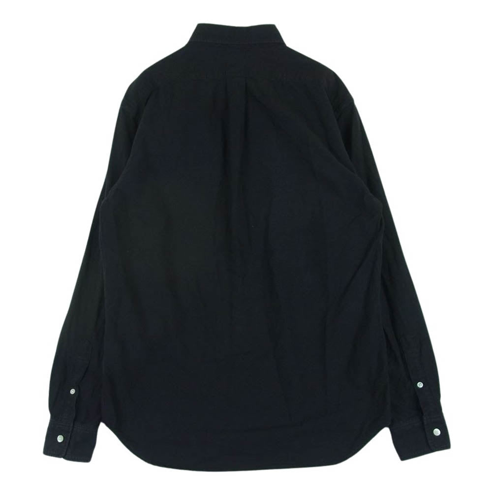 ROTTWEILER ロットワイラー コットン BD ボタンダウン 長袖 シャツ 日本製 ブラック系 L【中古】