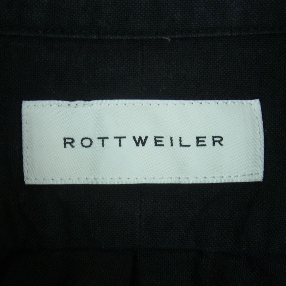 ROTTWEILER ロットワイラー コットン BD ボタンダウン 長袖 シャツ 日本製 ブラック系 L【中古】
