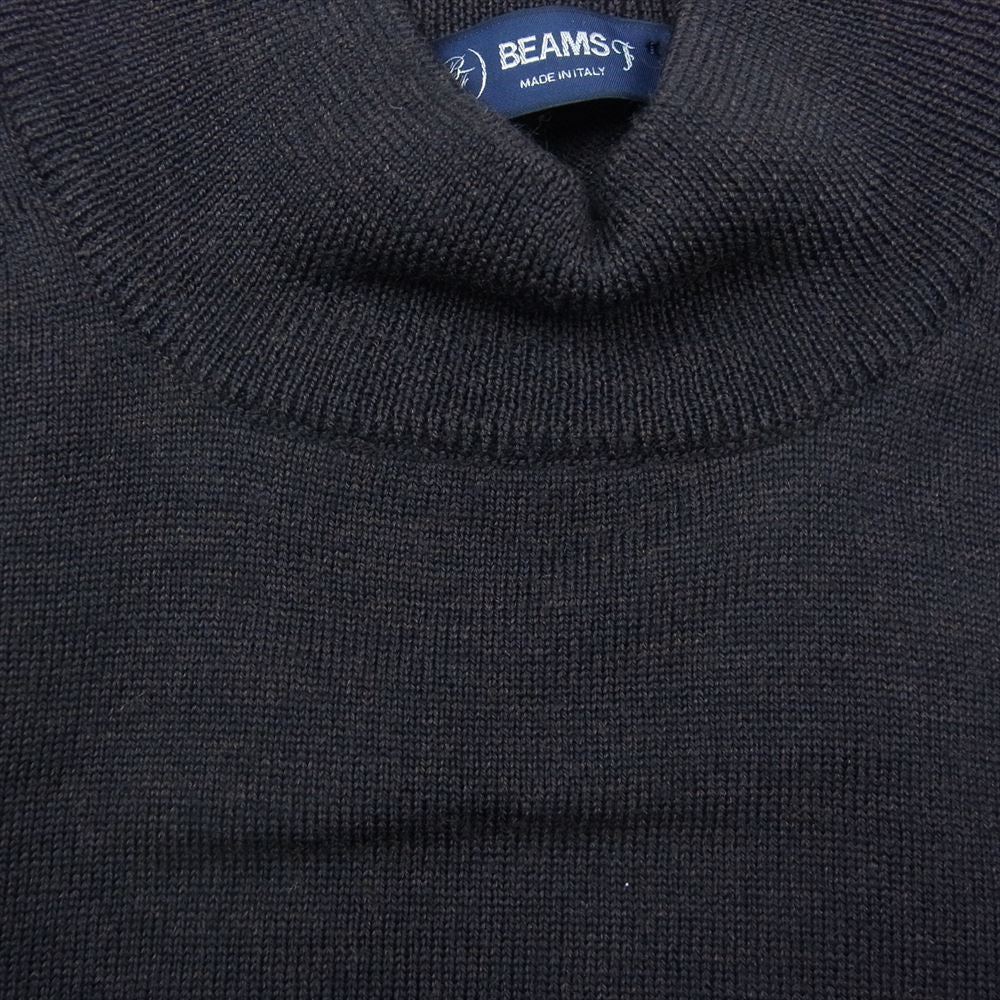 BEAMS ビームス 21AW 21-15-0642-872 F ビームスエフ イタリア製  21ゲージ モックネック ハイネック ニット プルオーバー ブラウン ブラウン系 46【中古】