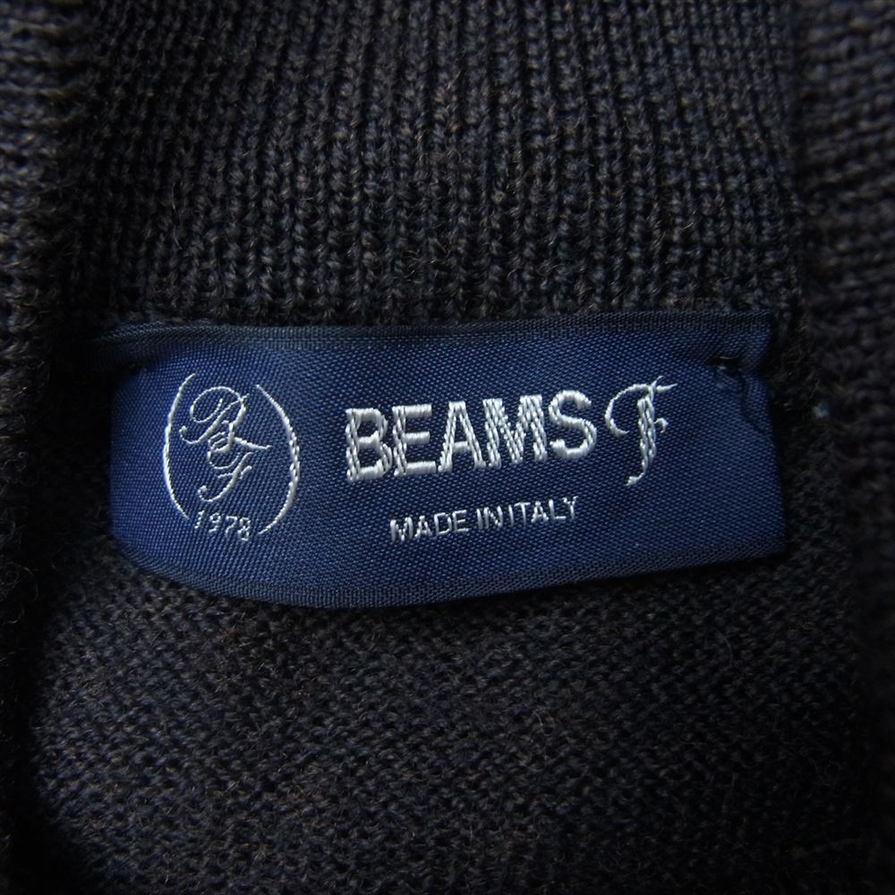 BEAMS ビームス 21AW 21-15-0642-872 F ビームスエフ イタリア製  21ゲージ モックネック ハイネック ニット プルオーバー ブラウン ブラウン系 46【中古】