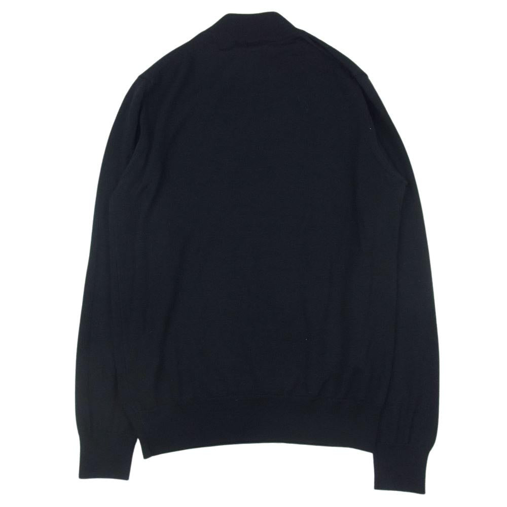 BEAMS ビームス 21AW 21-15-0642-872 F ビームスエフ イタリア製  21ゲージ モックネック ハイネック ニット プルオーバー ブラック系 46【中古】