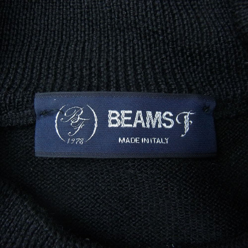 BEAMS ビームス 21AW 21-15-0642-872 F ビームスエフ イタリア製  21ゲージ モックネック ハイネック ニット プルオーバー ブラック系 46【中古】