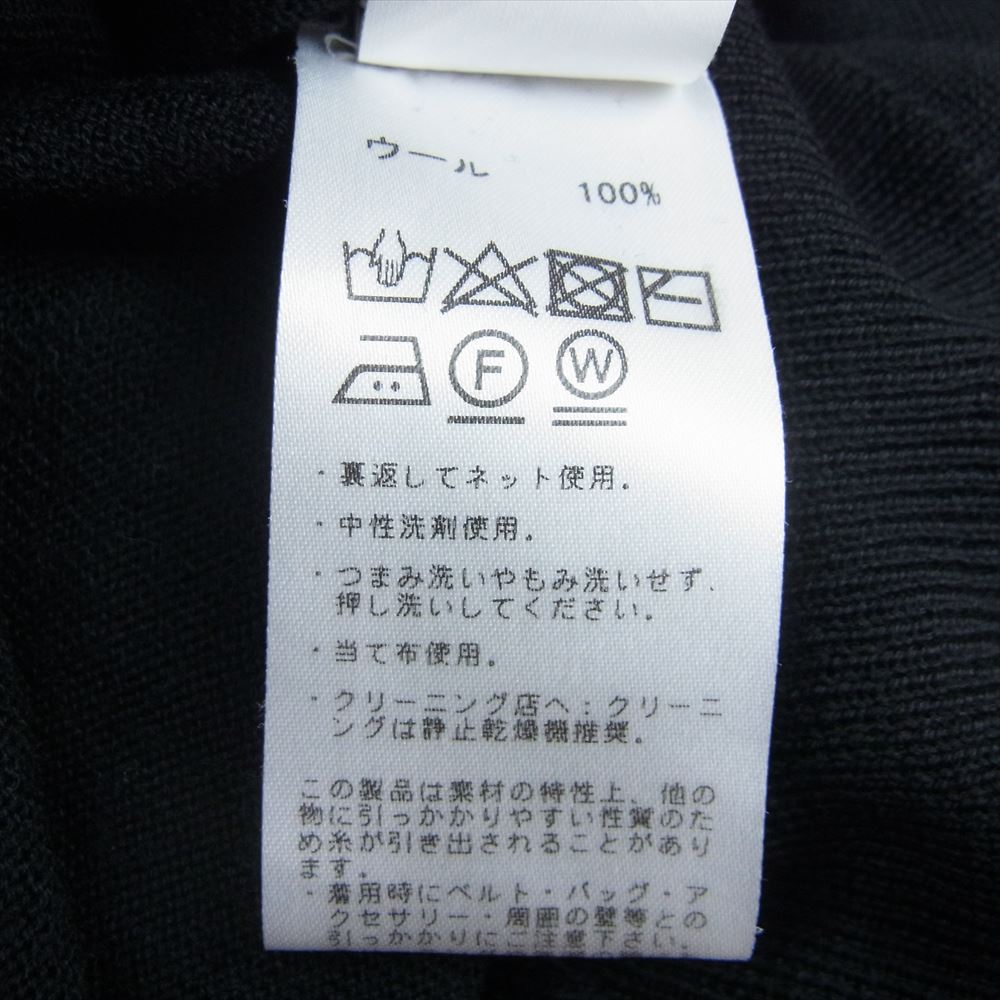 BEAMS ビームス 21AW 21-15-0642-872 F ビームスエフ イタリア製  21ゲージ モックネック ハイネック ニット プルオーバー ブラック系 46【中古】