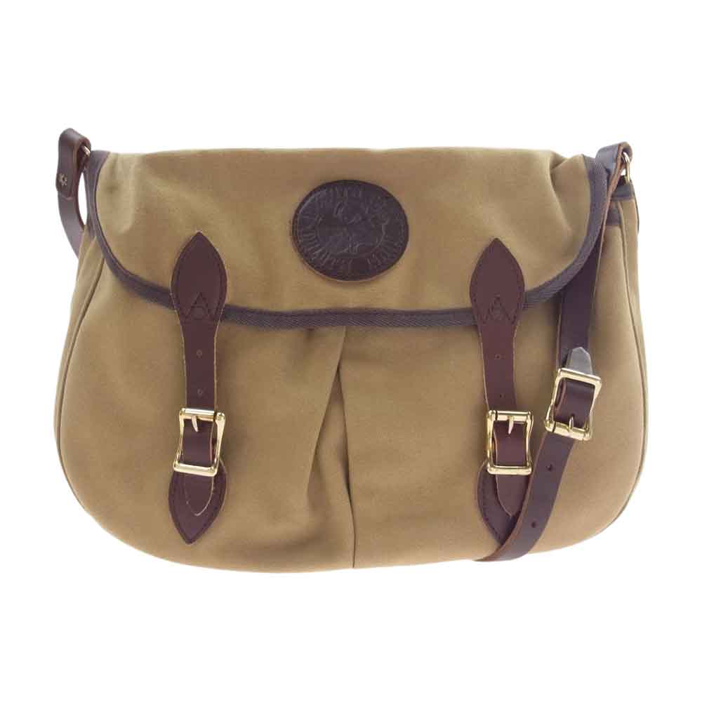 ダルースパック MEDIUM DOUBLE SHELL PURSE ミディアム ダブルシェル パース ショルダー バッグ ライトブラウン系 ブラウン系【中古】