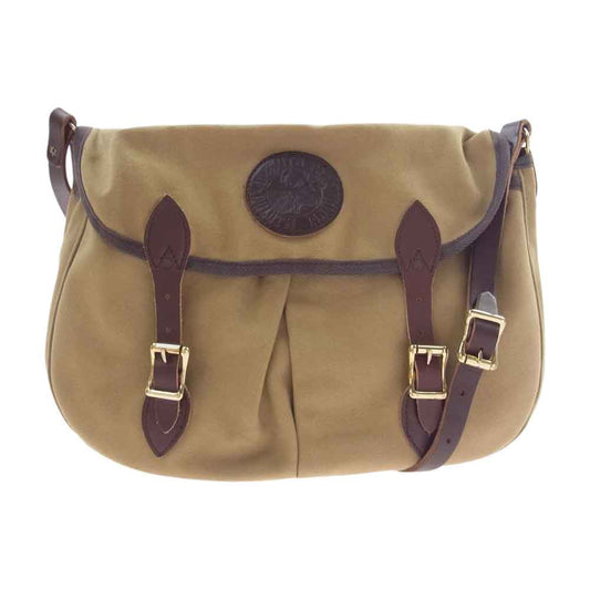 ダルースパック MEDIUM DOUBLE SHELL PURSE ミディアム ダブルシェル パース ショルダー バッグ ライトブラウン系 ブラウン系【中古】