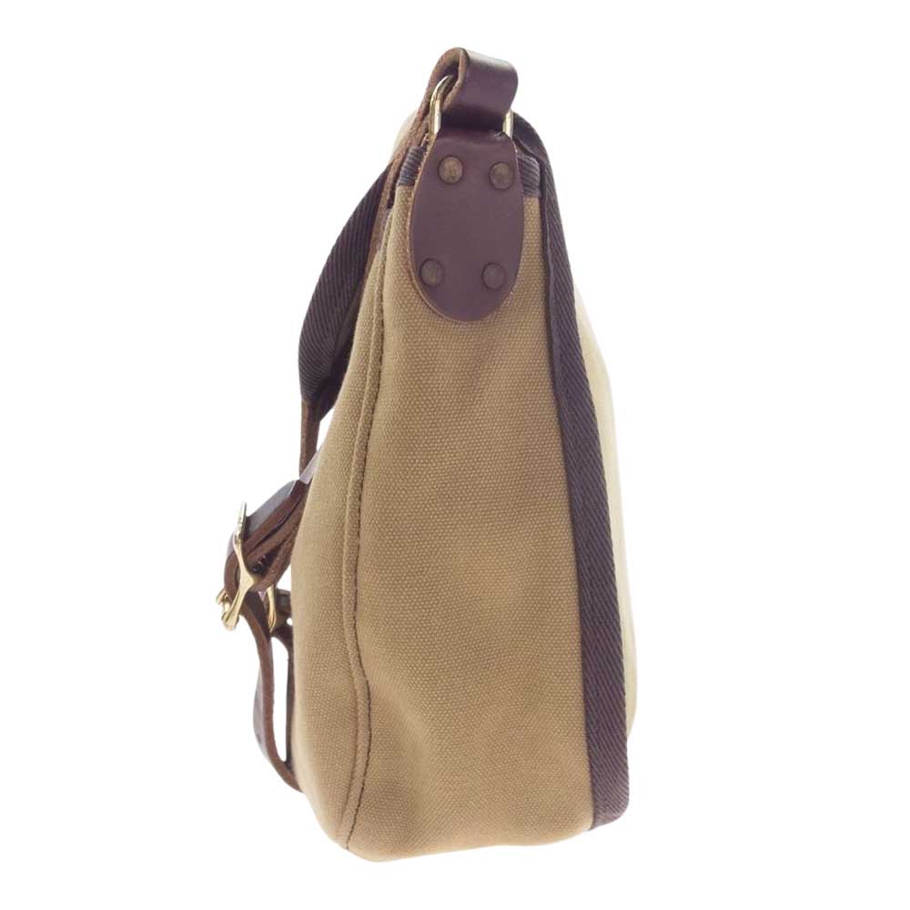 ダルースパック MEDIUM DOUBLE SHELL PURSE ミディアム ダブルシェル パース ショルダー バッグ ライトブラウン系 ブラウン系【中古】