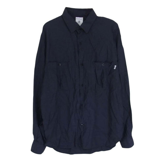 ORCIVAL オーシバル RAYON POPLIN L/S SHRT レーヨン ポプリン シャツ ネイビー系 4【中古】
