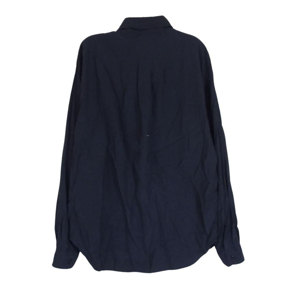 ORCIVAL オーシバル RAYON POPLIN L/S SHRT レーヨン ポプリン シャツ ネイビー系 4【中古】
