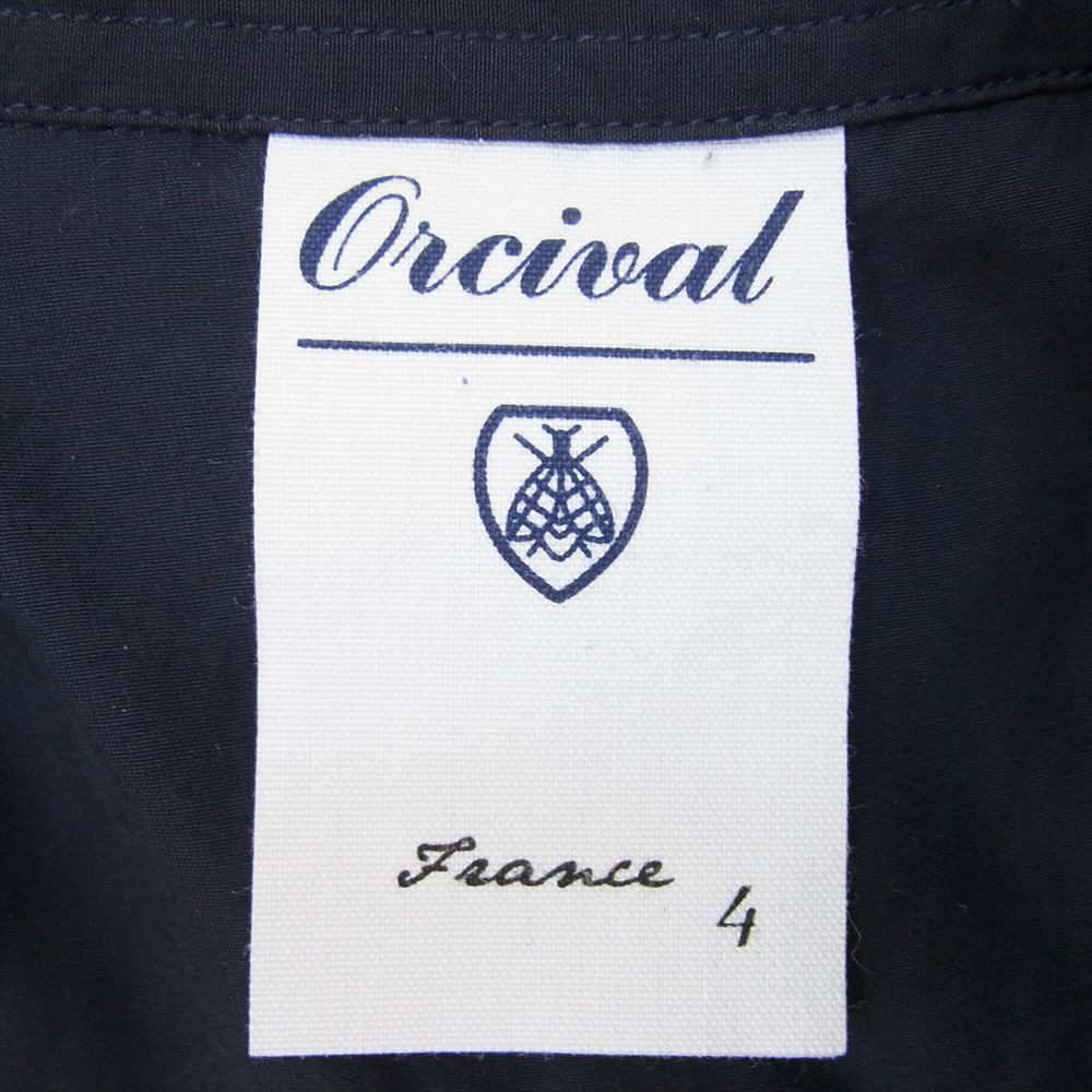 ORCIVAL オーシバル RAYON POPLIN L/S SHRT レーヨン ポプリン シャツ ネイビー系 4【中古】