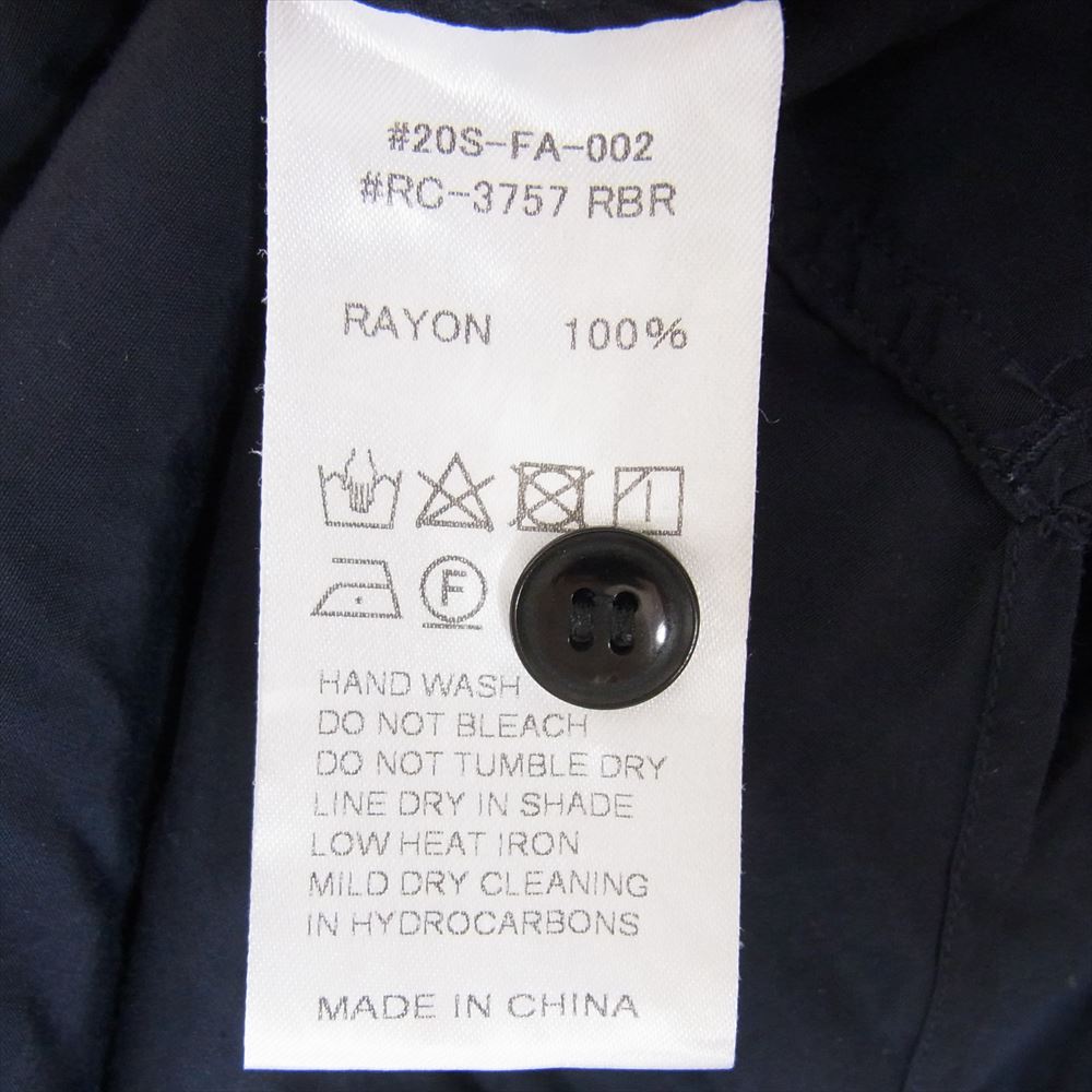 ORCIVAL オーシバル RAYON POPLIN L/S SHRT レーヨン ポプリン シャツ ネイビー系 4【中古】