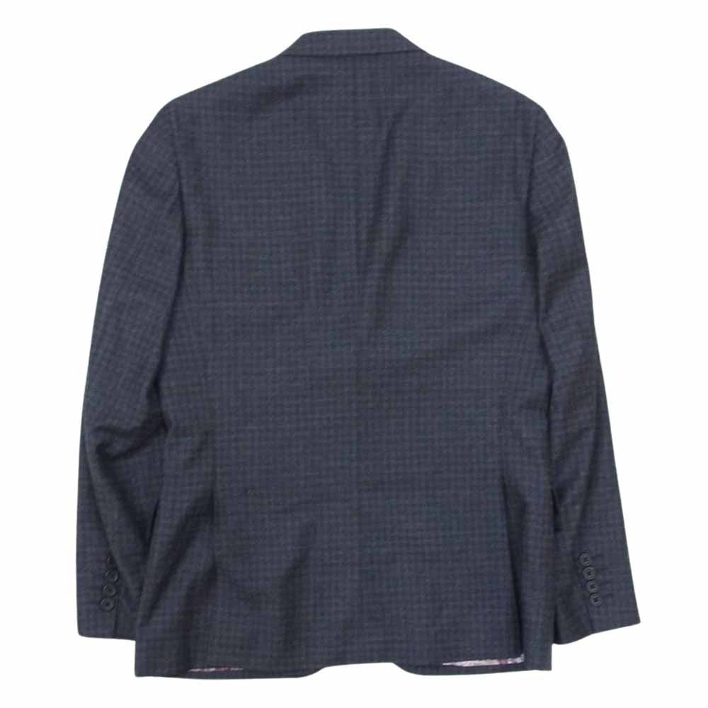 Paul Smith ポール・スミス PC-J-55079 COLLECTION REDA 1865 SUPER130s ウール チェック 2B テーラードジャケット ネイビー系 M【中古】