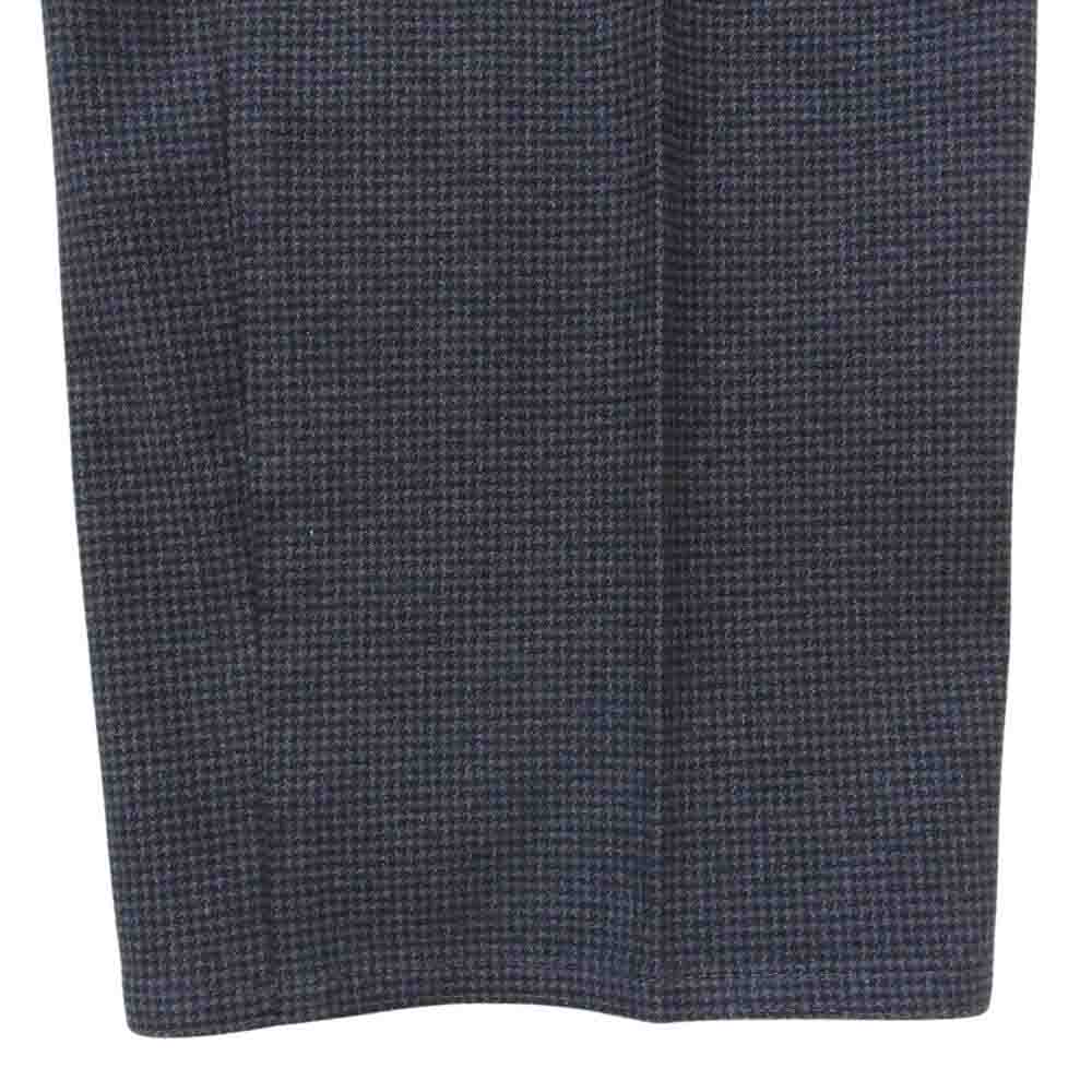 INCOTEX インコテックス 国内正規品 イタリア製 千鳥格子 ハウンドトゥース コットン スラックス パンツ ネイビー系 48【中古】