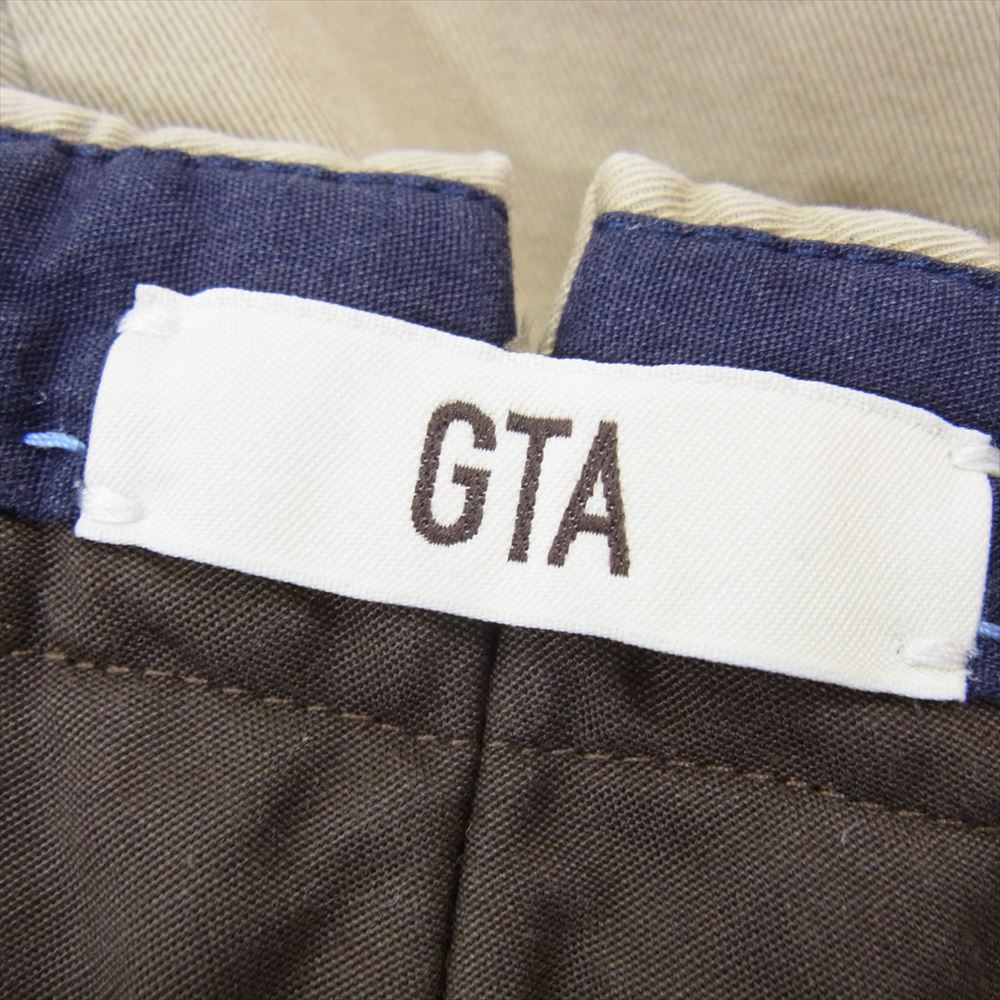 GTA ジーティーアー コットン スリム スラックス パンツ ベージュ ベージュ系 46【中古】