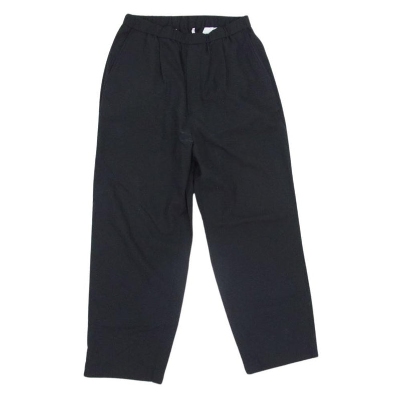 スティーヴンアラン 23SS 8114-177-0969 RCP 1PLEATED SLACKS EASY 1プリーツ イージー スラックスパンツ トラウザーズ ブラック系 S【中古】