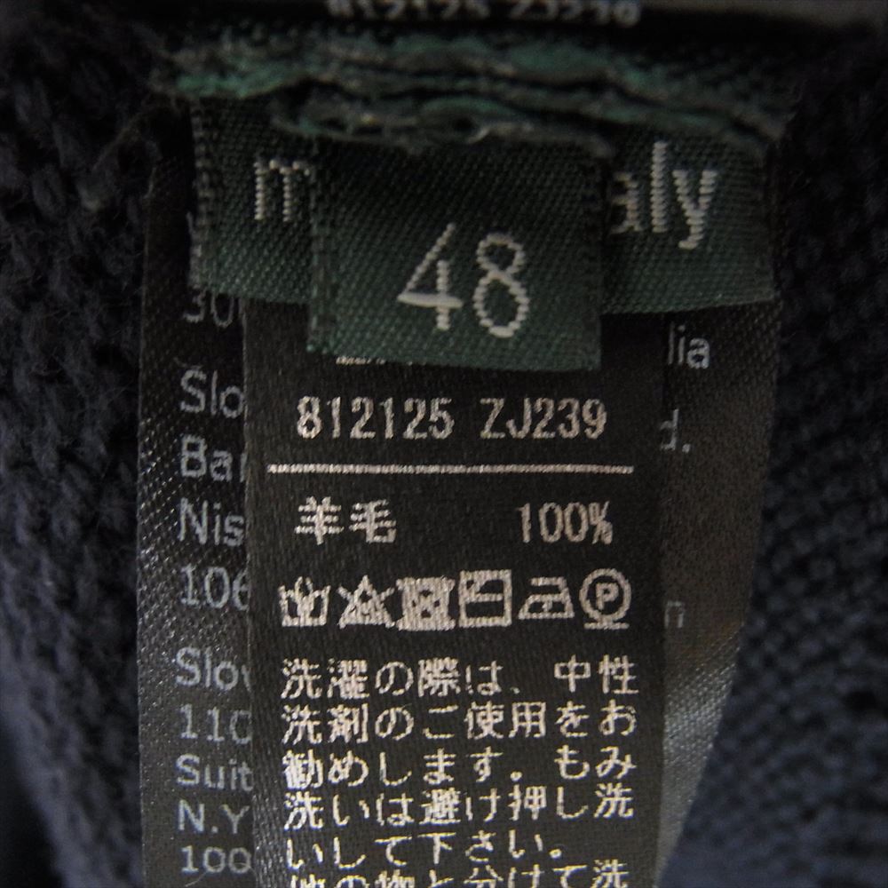 ZANONE ザノーネ 812125 ZJ239 ミドルゲージ ウール ニット セーター ネイビー系 48【中古】