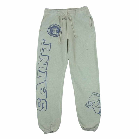 SAINT MICHAEL セントマイケル 22SS SM-S22-0000-051 SAINT Mxxxxxx SWEAT PNT BBY MCHAEL ダメージ加工 スウェット パンツ ベイビー マイケル ライトグレー系 M【中古】