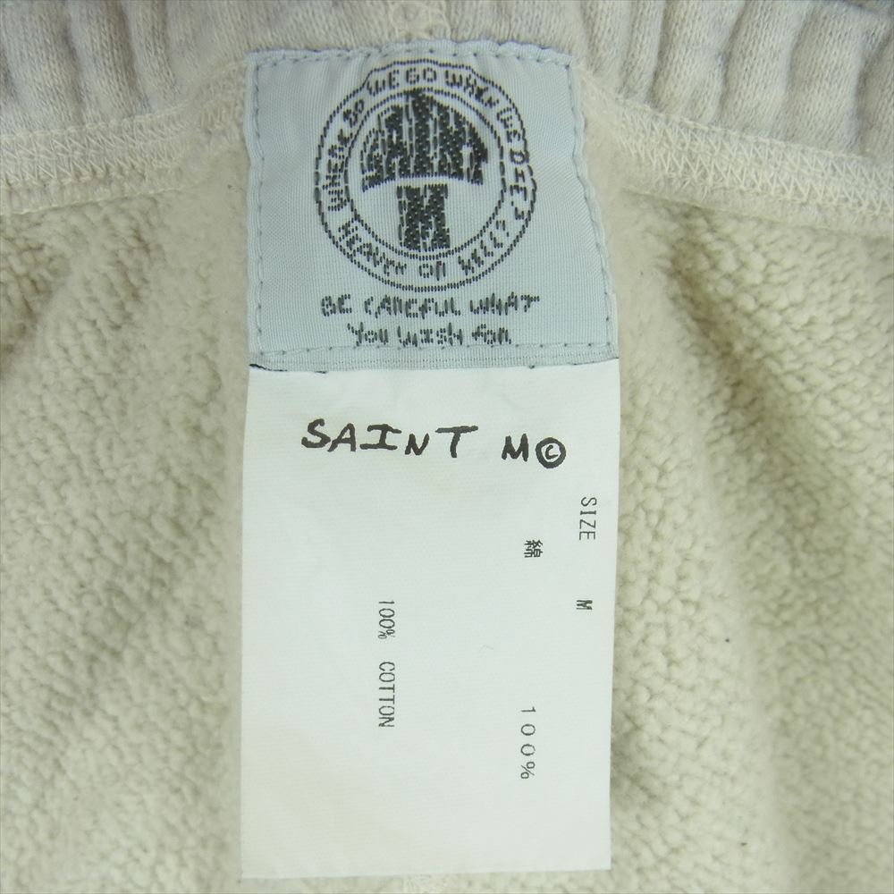 SAINT MICHAEL セントマイケル 22SS SM-S22-0000-051 SAINT Mxxxxxx SWEAT PNT BBY MCHAEL ダメージ加工 スウェット パンツ ベイビー マイケル ライトグレー系 M【中古】
