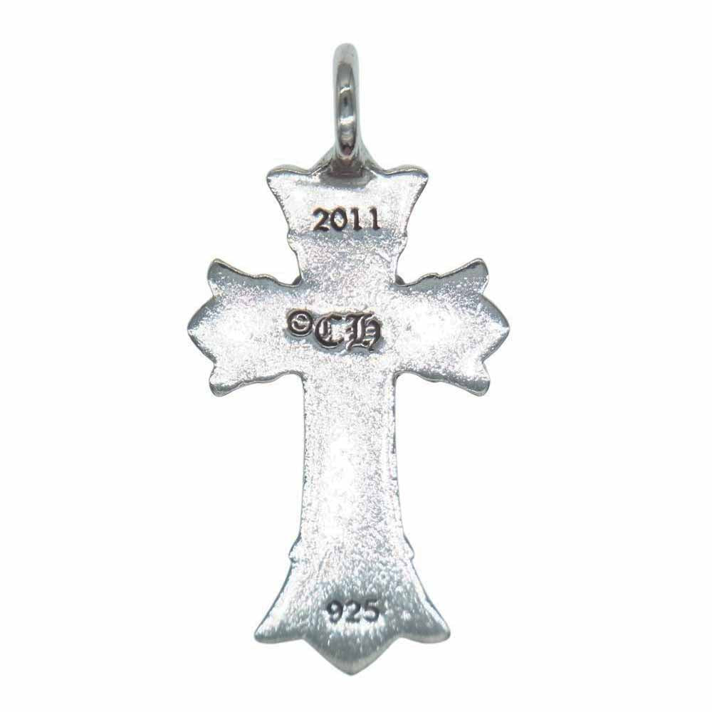CHROME HEARTS クロムハーツ（原本有） DBL CH CRSP PAVE DIA ダブルCHクロス パヴェダイヤ チャーム ネックレストップ シルバー系【中古】