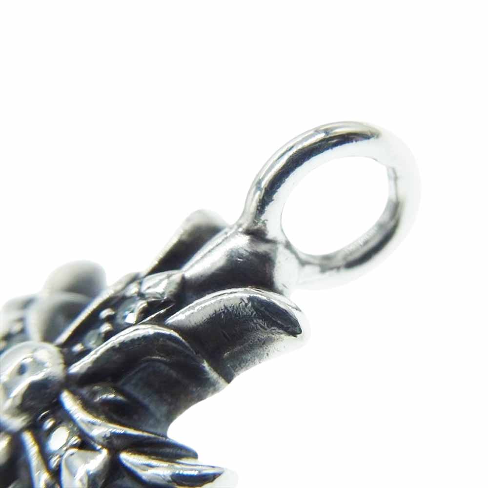 CHROME HEARTS クロムハーツ（原本有） DBL CH CRSP PAVE DIA ダブルCHクロス パヴェダイヤ チャーム ネックレストップ シルバー系【中古】
