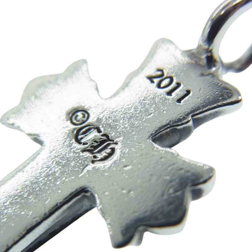 CHROME HEARTS クロムハーツ（原本有） DBL CH CRSP PAVE DIA ダブルCHクロス パヴェダイヤ チャーム ネックレストップ シルバー系【中古】