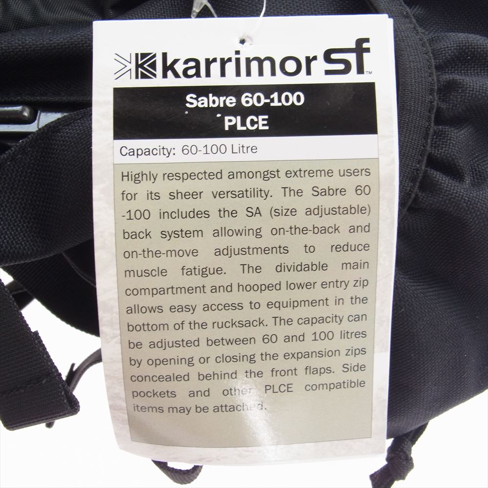 Karrimor カリマー 60-100 PLCE SF Sabre セイバー バックパック リュック ミリタリー ブラック系【新古品】【未使用】【中古】