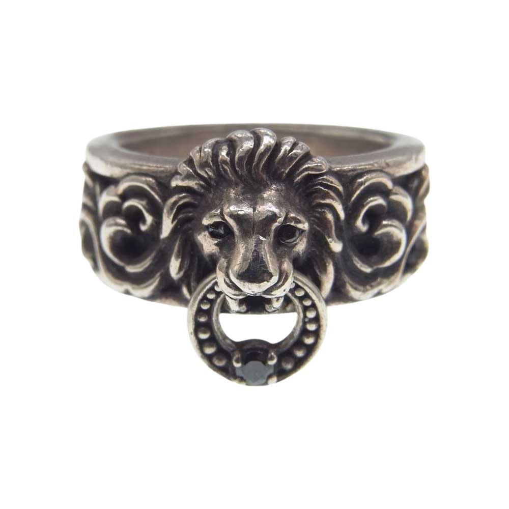 Justin Davis ジャスティンデイビス SRJ522 ギャランティ付属 Lion Keeper Ring ライオン キーパー リング ドアノッカー  シルバー系 14号【中古】