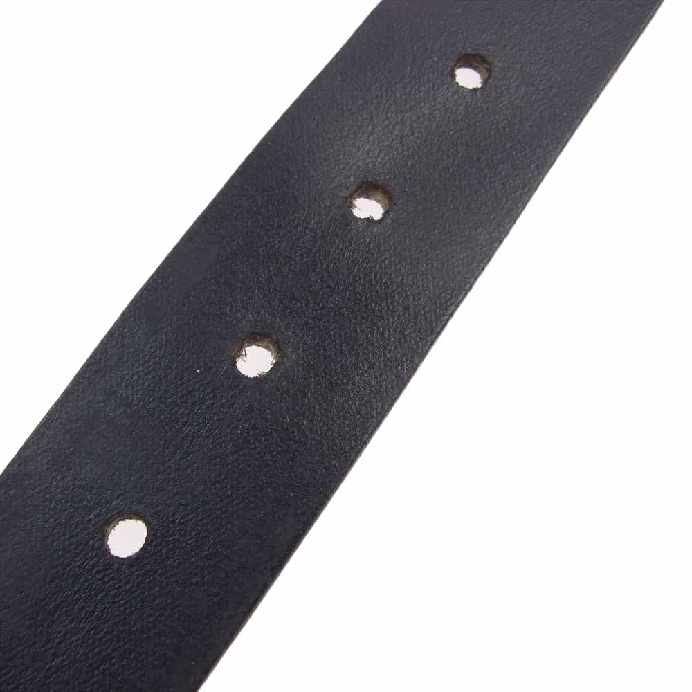 DIESEL ディーゼル イタリア製 牛側 カウレザー レザー ベルト ブラック系 85cm【中古】