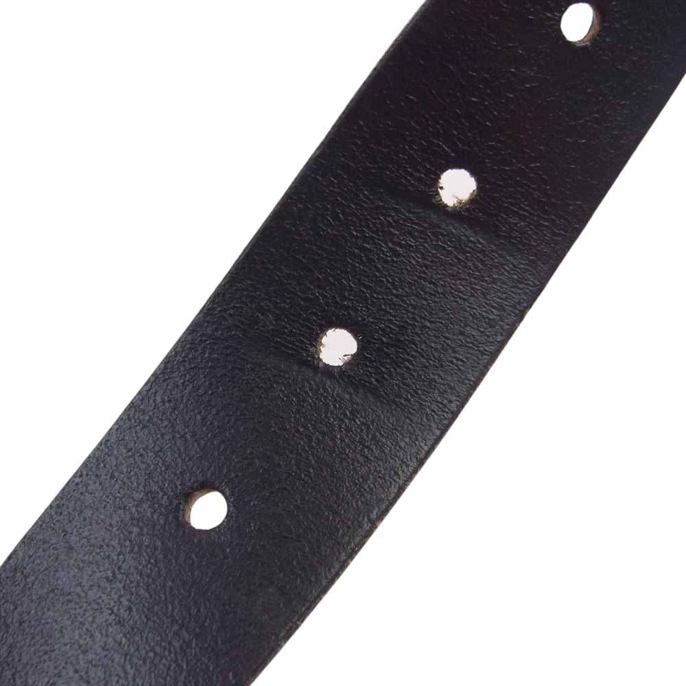 DIESEL ディーゼル イタリア製 牛側 カウレザー レザー ベルト ブラック系 85cm【中古】