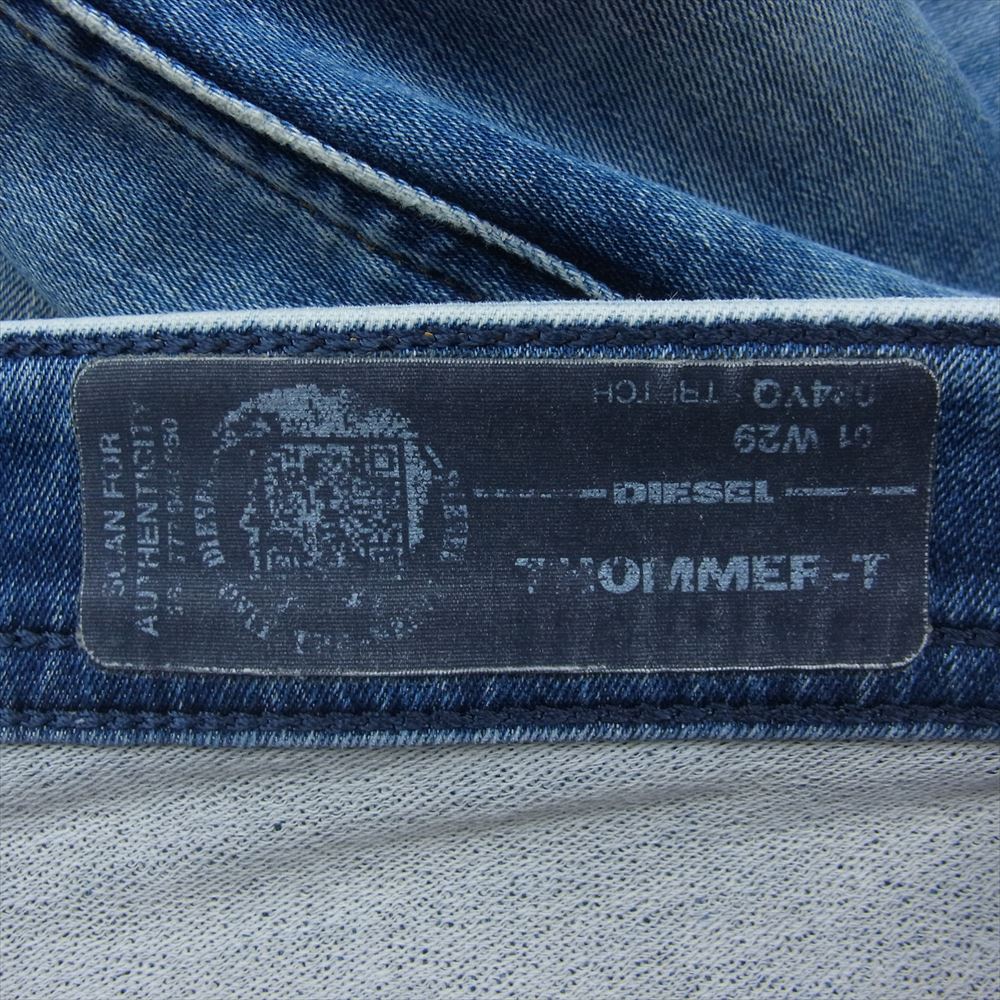 DIESEL ディーゼル TOMMER-T 5P ジョグデニム スキニーデニム ジーンズ インディゴブルー系 29【中古】