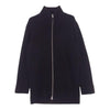 MAISON MARGIELA メゾンマルジェラ 22AW SI1HA0013 S17781  コットン ウール 7ゲージ ジップアップ ドライバーズ ニット  ブラック系 XL【中古】