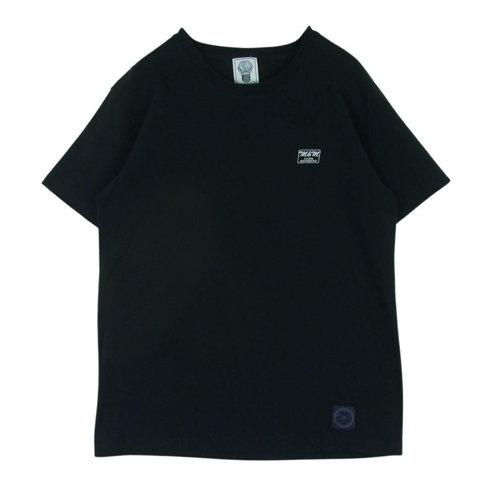 エムアンドエム 刺繍ロゴ インパクトドライバー バックプリント 半袖 クルーネック Tシャツ ブラック系 L【中古】
