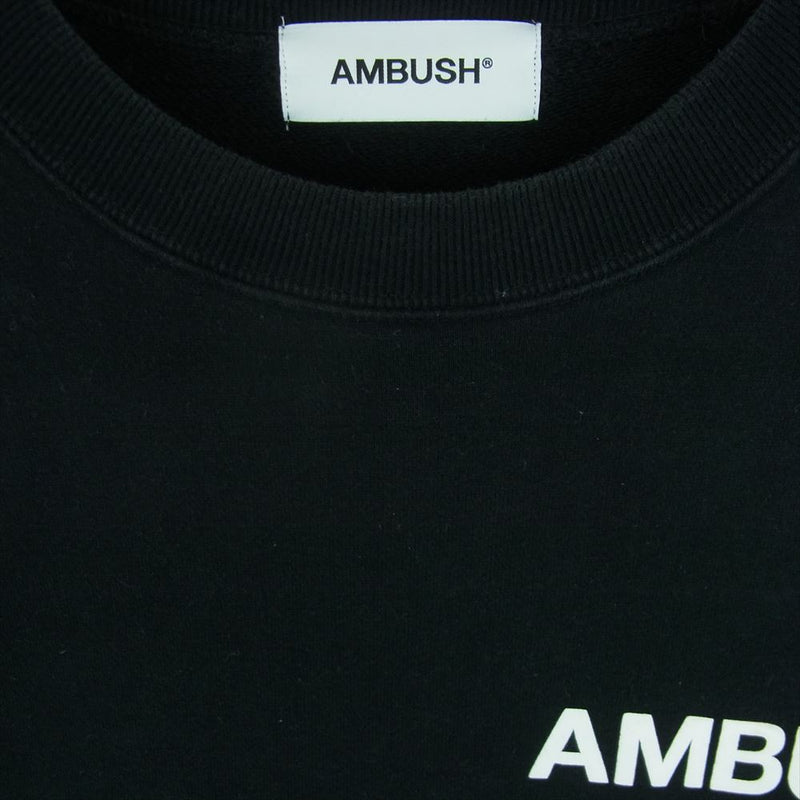 AMBUSH アンブッシュ 12111480-B ロゴ クルーネック スウェット トレーナー 中国製 ブラック系 2【中古】