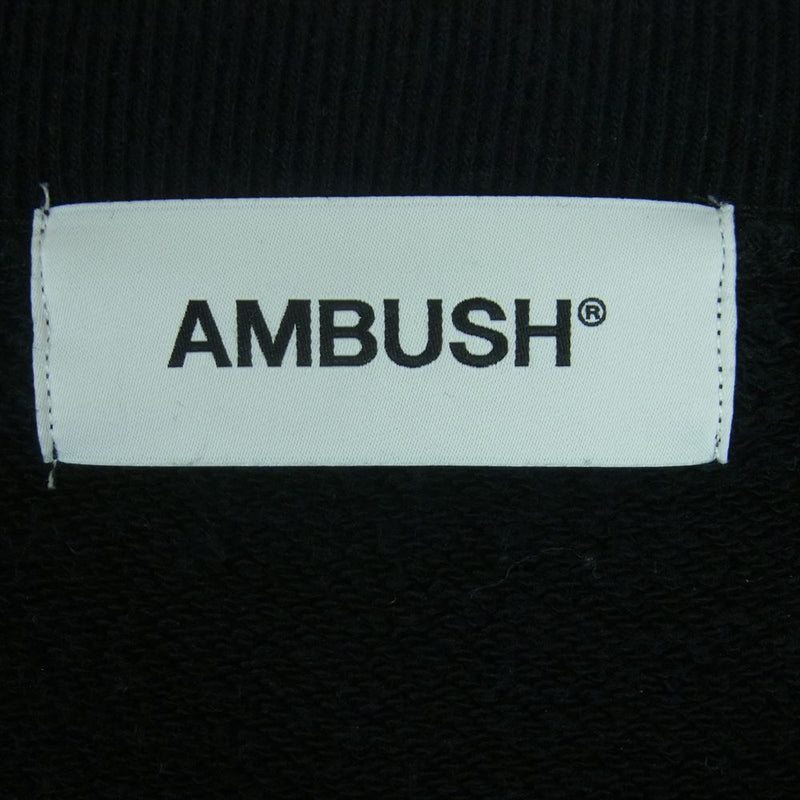 AMBUSH アンブッシュ 12111480-B ロゴ クルーネック スウェット トレーナー 中国製 ブラック系 2【中古】