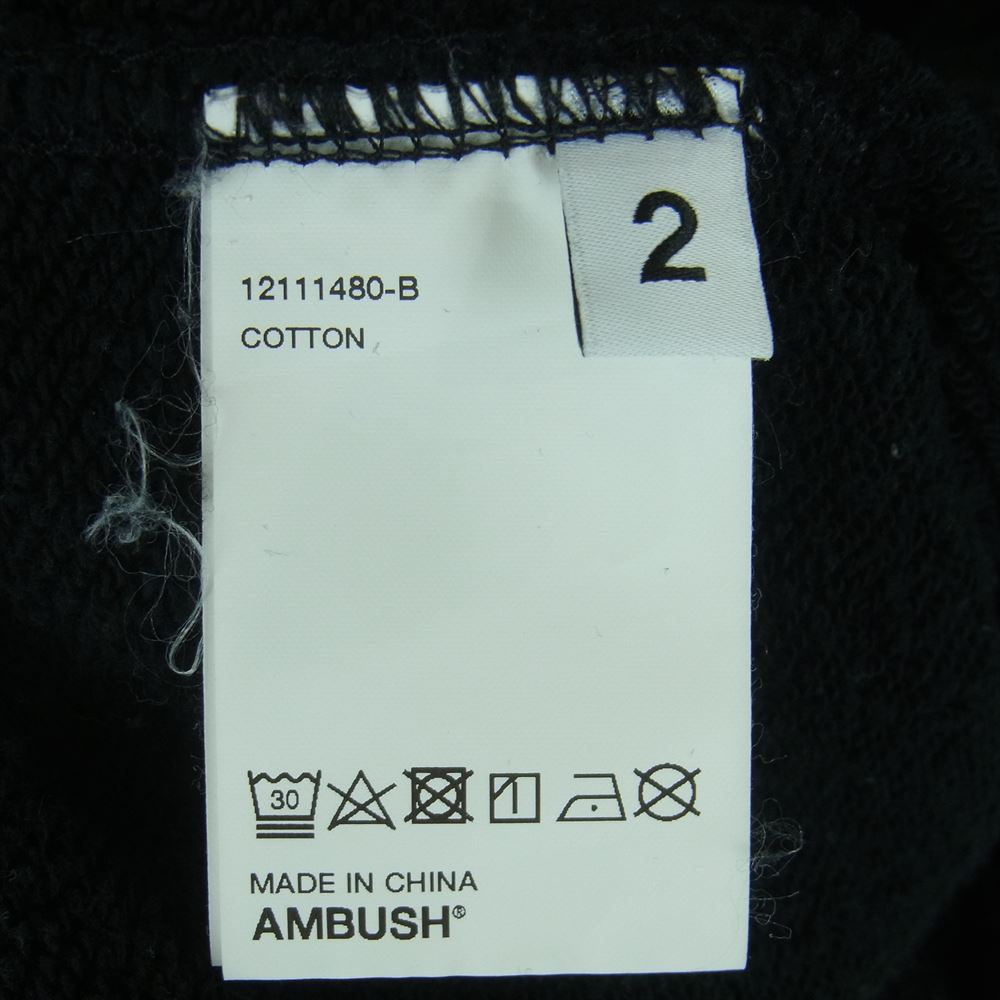 AMBUSH アンブッシュ 12111480-B ロゴ クルーネック スウェット トレーナー 中国製 ブラック系 2【中古】
