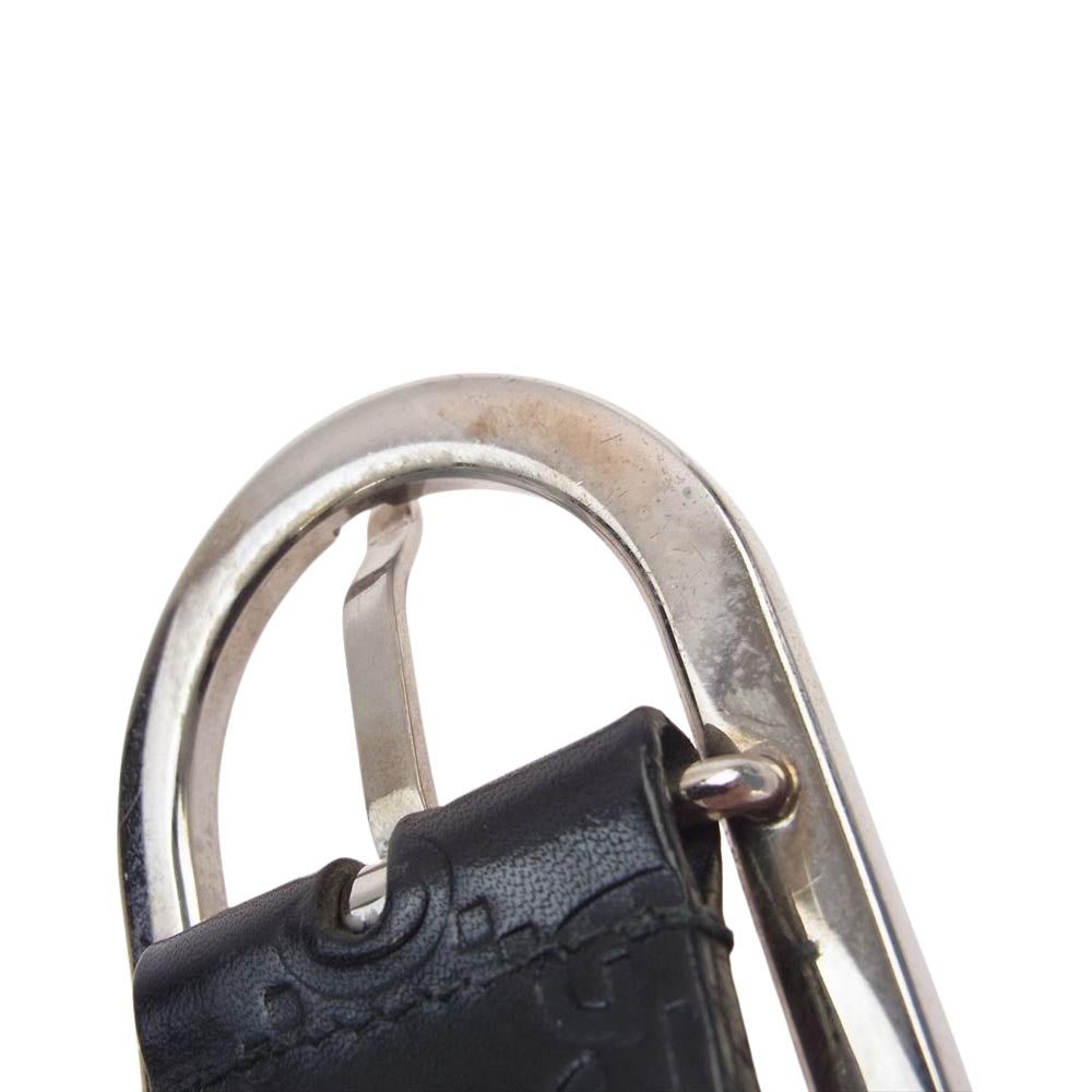 GUCCI グッチ 138440 214351 90 38 GG柄 Gバックル レザー ベルト ブラック系 38【中古】
