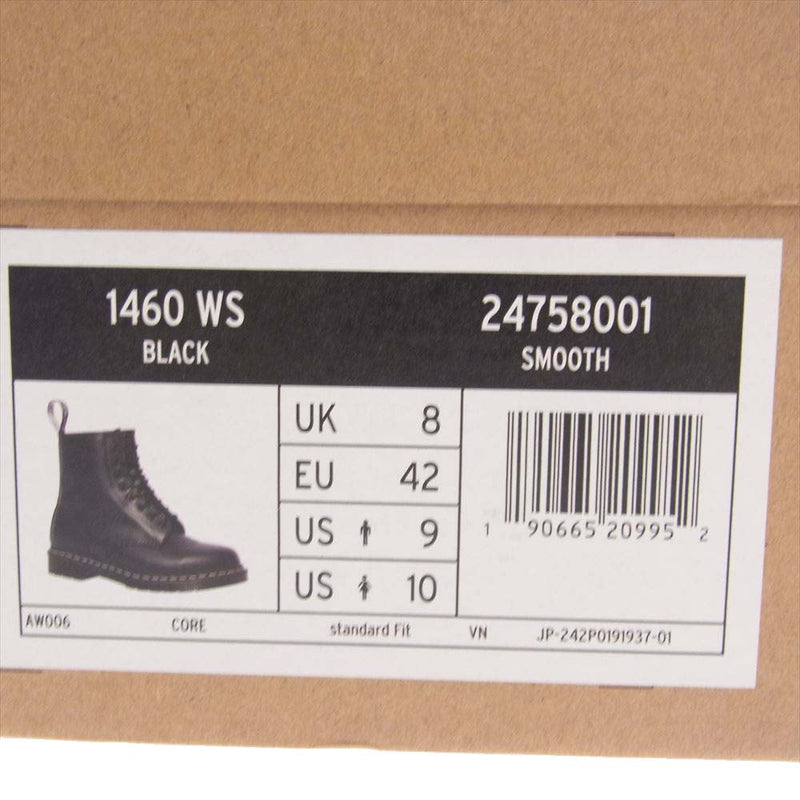 Dr.Martens ドクターマーチン 24758001 8 EYE BOOT 8ホール レザー ホワイトステッチ ブーツ ブラック系 UK8【中古】