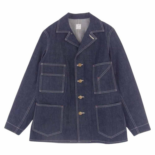 ANATOMICA アナトミカ COVER ALL カバーオール ダンガリー デニム ジャケット インディゴブルー系 38【極上美品】【中古】