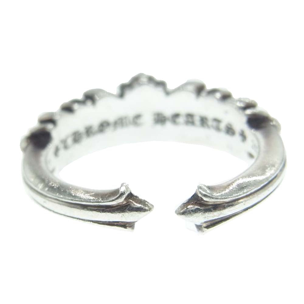 CHROME HEARTS クロムハーツ（原本無） BABY CLSC DBL FLRL CRS P/D ベビークラシック リング ダブルフローラルクロス パヴェ ダイヤモンド シルバー系 8号【中古】