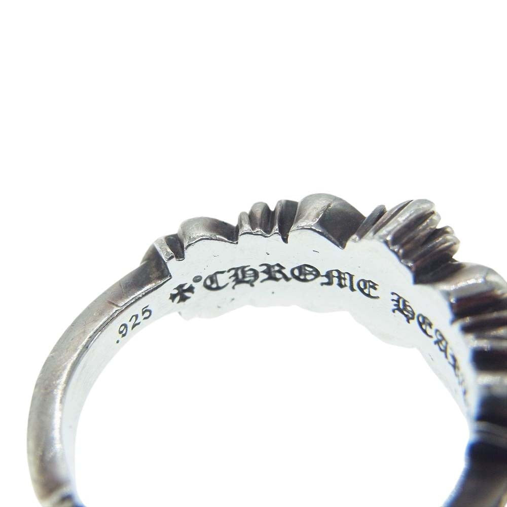 CHROME HEARTS クロムハーツ（原本無） BABY CLSC DBL FLRL CRS P/D ベビークラシック リング ダブルフローラルクロス パヴェ ダイヤモンド シルバー系 8号【中古】